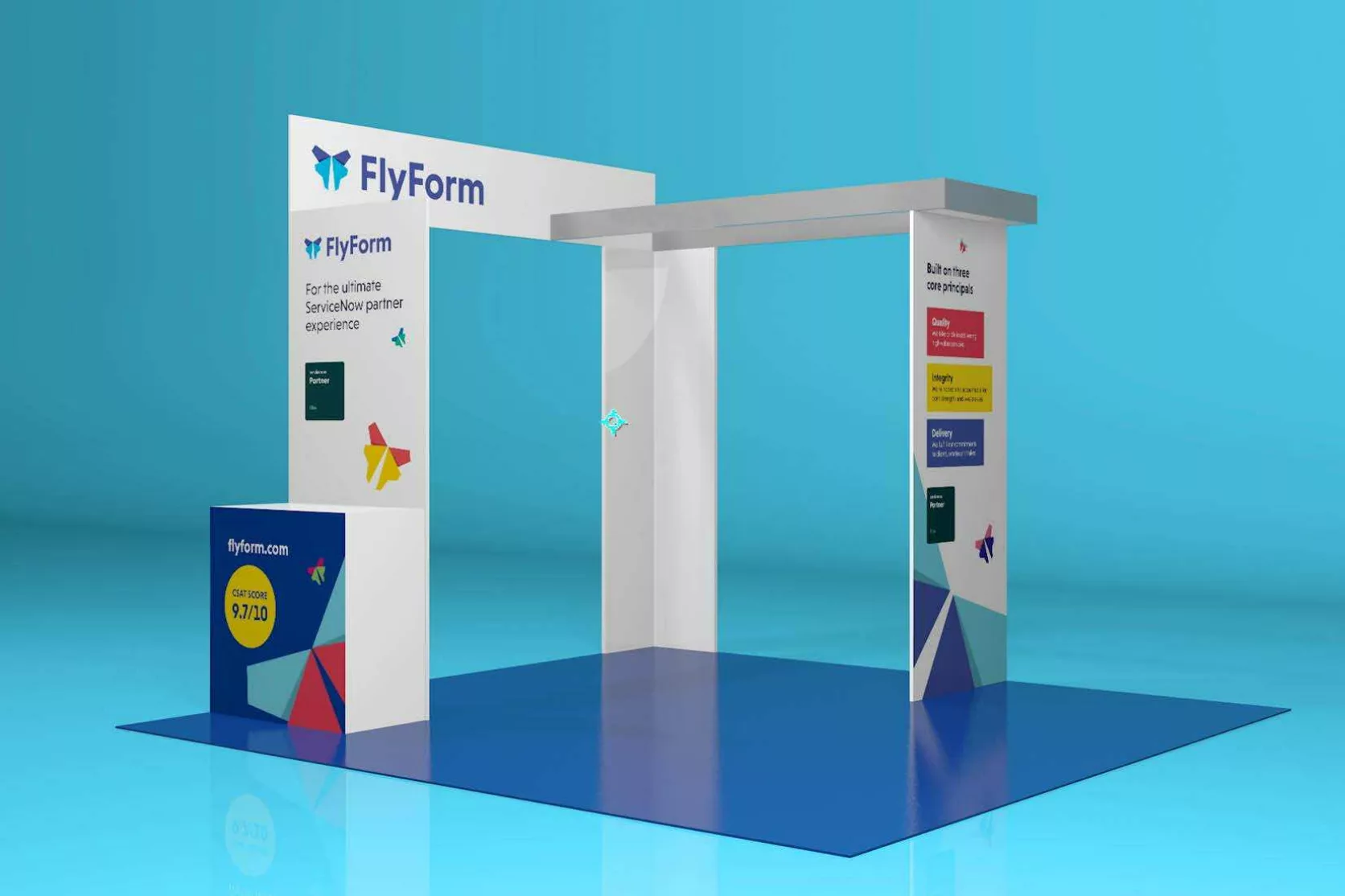 FlyForm banner at the Now at Work 2019