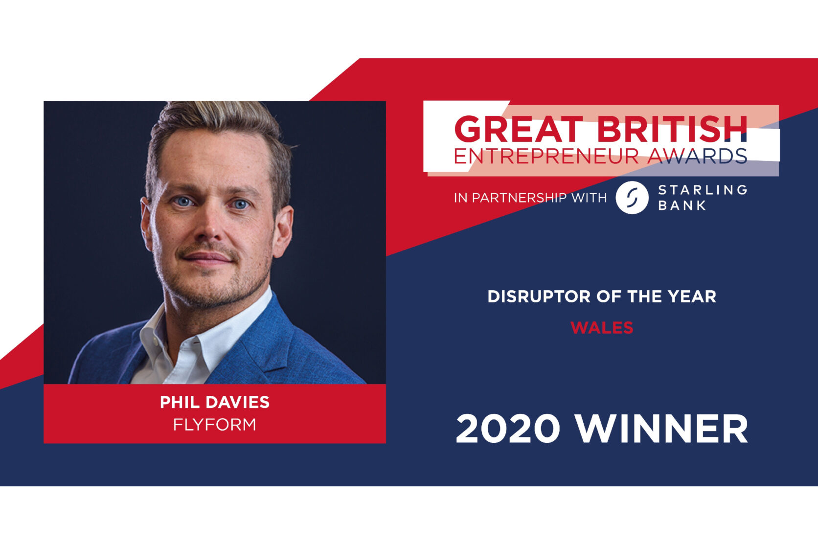Great British Entrepreneur Awards banner recognising Phil Davies