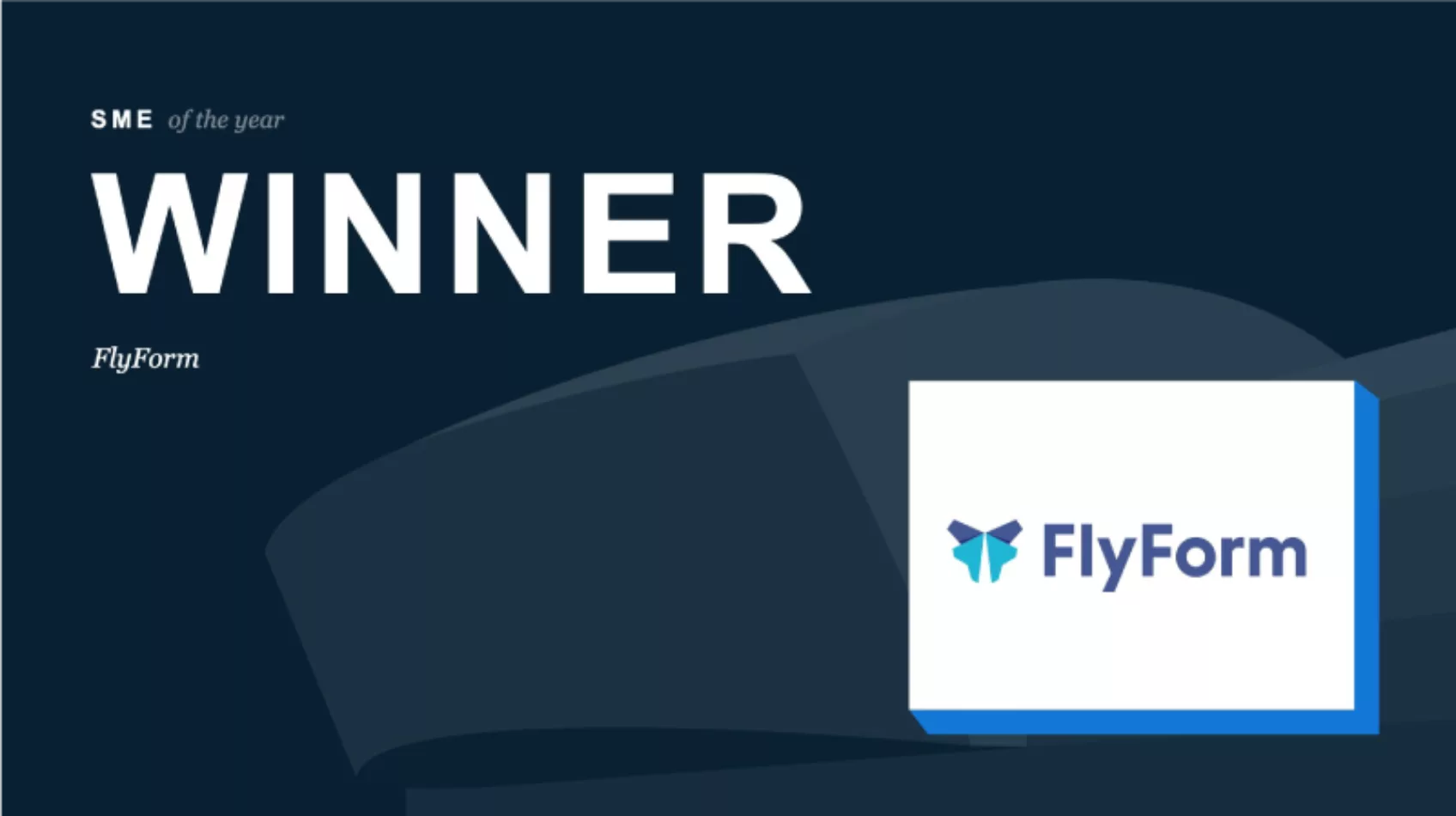 Graphic showing FlyForm as winners of the award